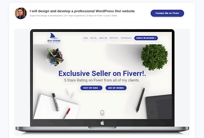 design a responsive wordpress website with divi theme